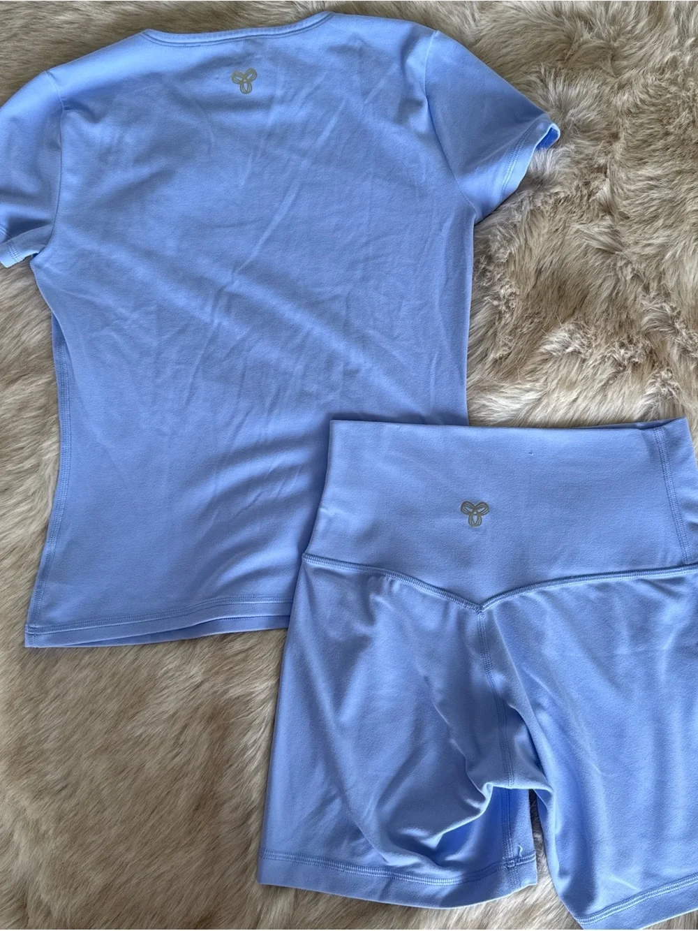 Aritzia Butter Short-Sleeve Crewnecku Tee in Pale Blue - Picture 3 of 4